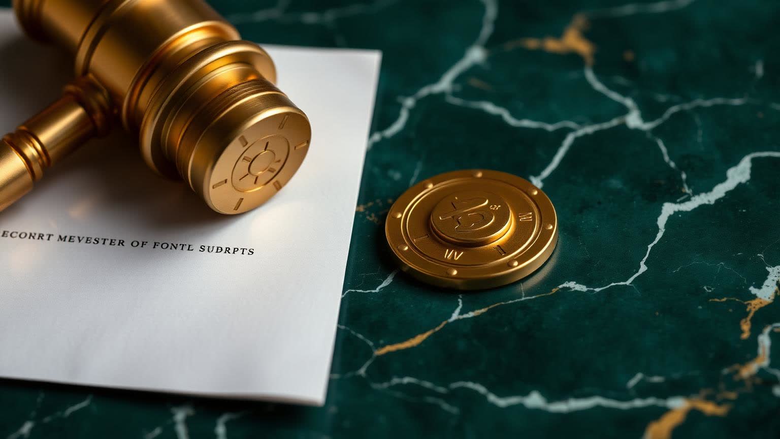 A sealed document and brass detail representing security and compliance